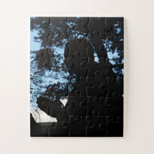 Puzzle Silueta de estatua del templo de Chion, Kioto, Jap