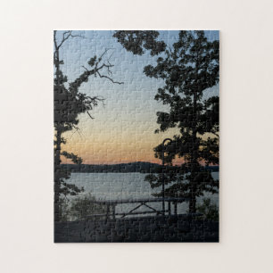 Puzzle Silueta de Table Rock al Atardecer