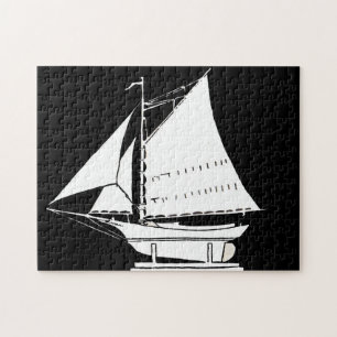 Puzzle silueta de velero