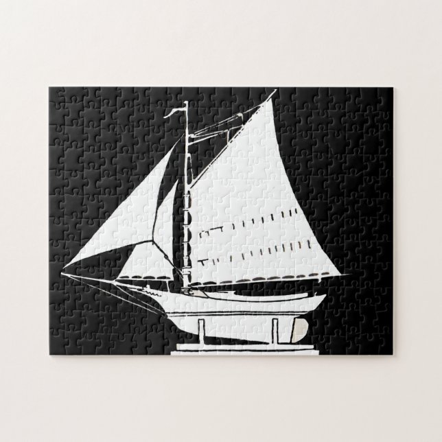 Puzzle silueta de velero (Horizontal)
