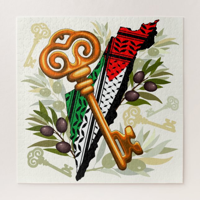 Puzzle Símbolo clave palestino del derecho de retorno (Vertical)