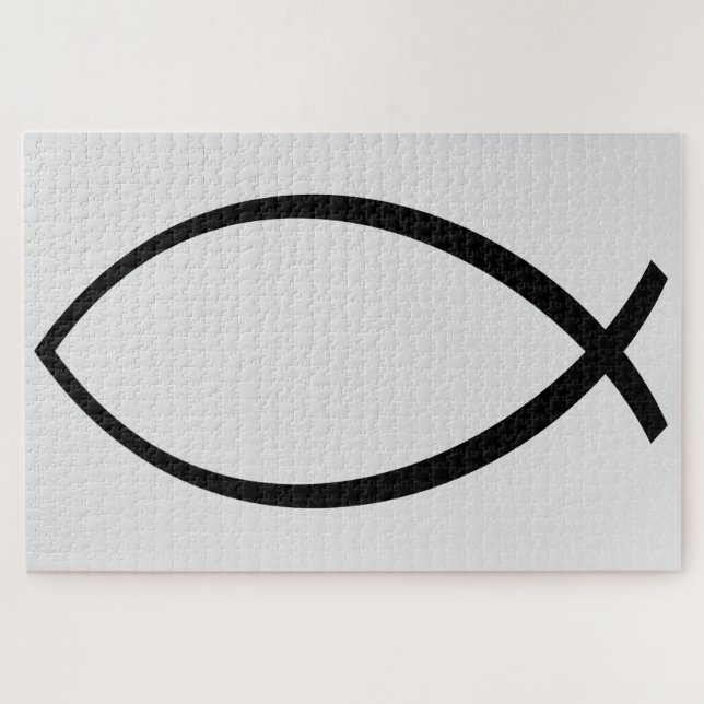 Puzzle Símbolo cristiano de pescado (Ichthys) (Horizontal)