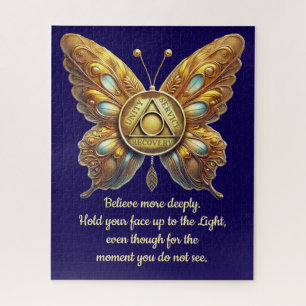 Puzzle Símbolo de AA Mariposa Oración de recuperación p