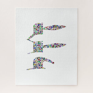 Puzzle Símbolo de Chai hecho con piedras angulares en tod