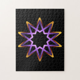 Puzzle Símbolo de estrella de Naranja púrpura de árbol de