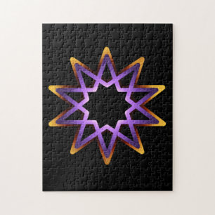 Puzzle Símbolo de estrella de Naranja púrpura de árbol de
