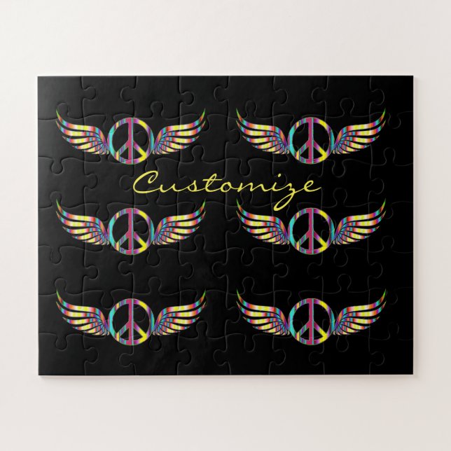 Puzzle Símbolo de paz hippie alado Thunder_Cove (Horizontal)