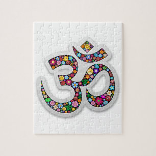 Puzzle Símbolo de yoga floral 