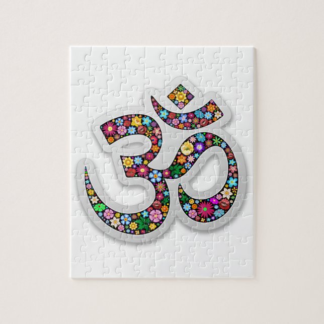 Puzzle Símbolo de yoga floral  (Vertical)
