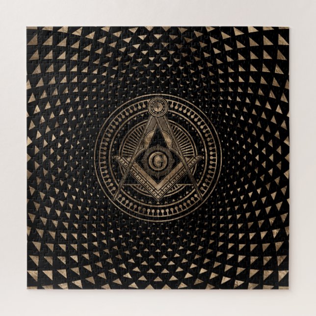 Puzzle Símbolo freemasonico cuadrado y brújulas (Vertical)