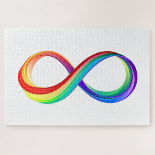 Puzzle Símbolo infinito arcoiris en capas