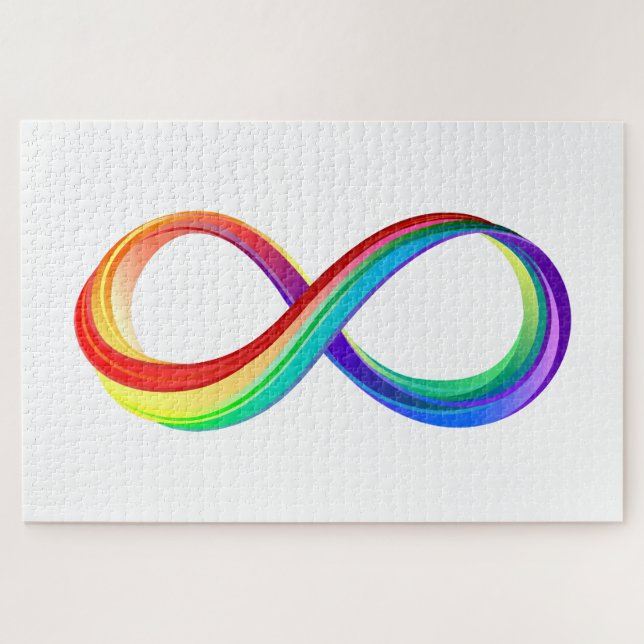 Puzzle Símbolo infinito arcoiris en capas (Horizontal)