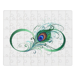 Puzzle Símbolo infinito con pluma de pavo real