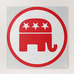 Puzzle Símbolo político Fiesta republicano (elefante)