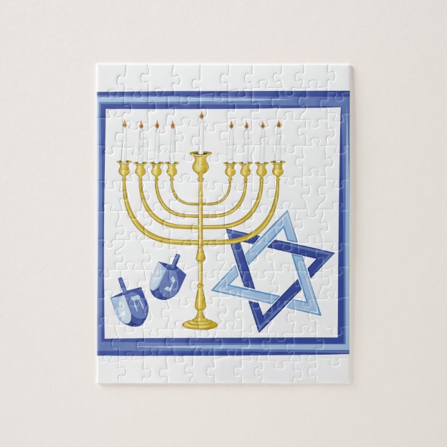Puzzle Símbolos de Hannukah (Vertical)