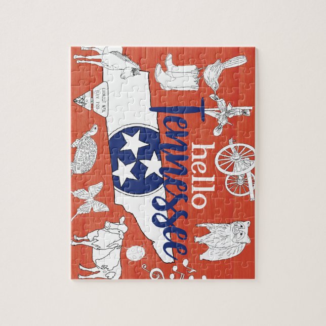 Puzzle Símbolos estatales de Tennessee Imágenes estatales (Vertical)