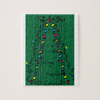 Puzzle Simetría musical, árbol de Navidad