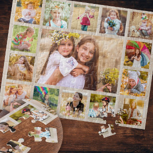 Puzzle Simple Collage Familiar de 15 Fotos para Niños