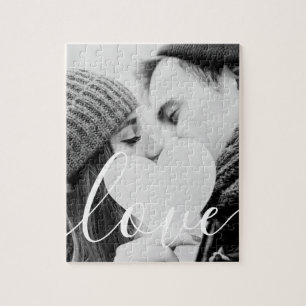 Puzzle Simple Elegante Script Pareja Foto