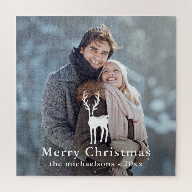 Puzzle Simple foto de vacaciones de Navidades superpuesto (Vertical)
