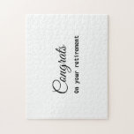 Puzzle Simple mínima felicitación retiro añadir nombre<br><div class="desc">Diseño</div>