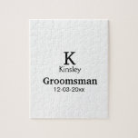 Puzzle SIMPLE MINIMAL añada tu nombre personalizado groom<br><div class="desc">diseño</div>