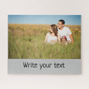 Puzzle simple minimal añade tu texto foto navidad j