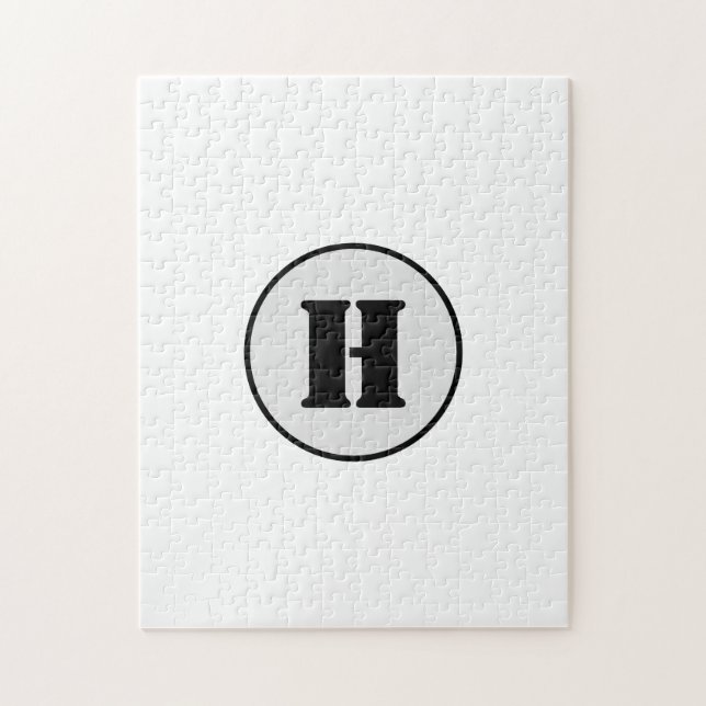 PUZZLE SIMPLE MINIMAL MODERN MONOGRAM ELEGANT STYLE CHIC  (Vertical)