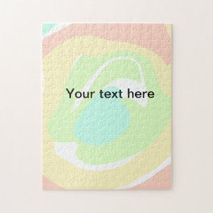 Puzzle Simple minimal verde acuarela brillo añadir texto