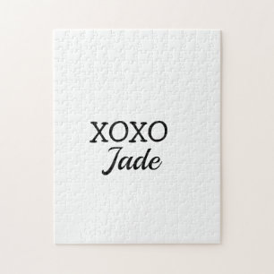 Puzzle Simple minimal xoxo amor añade tu texto nombre lan