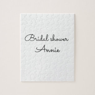 Puzzle simple mínimo añadir tu nombre texto ducha de novi