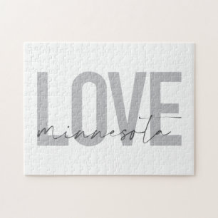 Puzzle Simple, modern, urban, cool design Love Minnesota