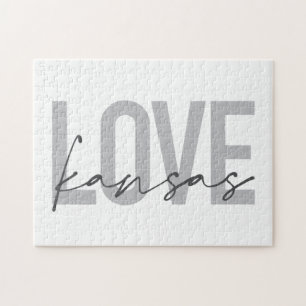 Puzzle Simple, modern, urban, cool design of Love Kansas