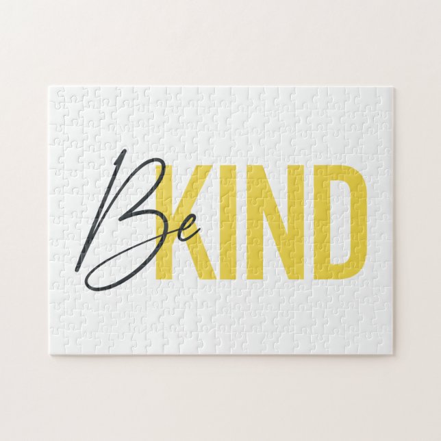 Puzzle Simple, modern, urban cool vibrant design Be Kind (Horizontal)