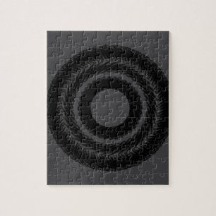 Puzzle simple personalizado BLACK mandala monograma añada