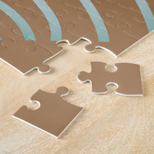 Puzzle simple personalizado BLACK mandala monograma añada