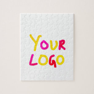 Puzzle simple y mínimo añadir su logotipo/diseño aquí neg