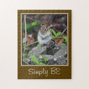 Puzzle Simplemente ser Inspirador Cita Chipmunk