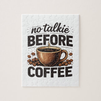 Puzzle Sin Charla Antes del Café – Amante Divertido del C