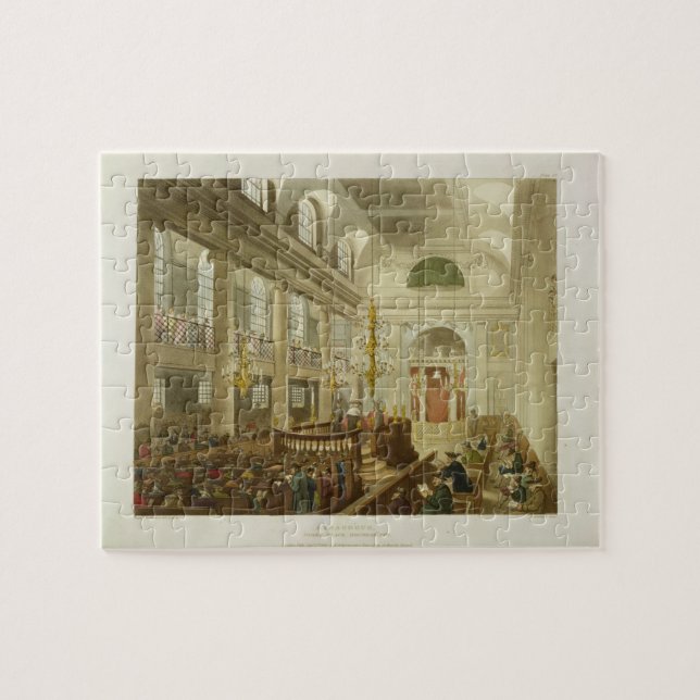 Puzzle Sinagoga, duques Place, Houndsditch, de Ackerman (Horizontal)