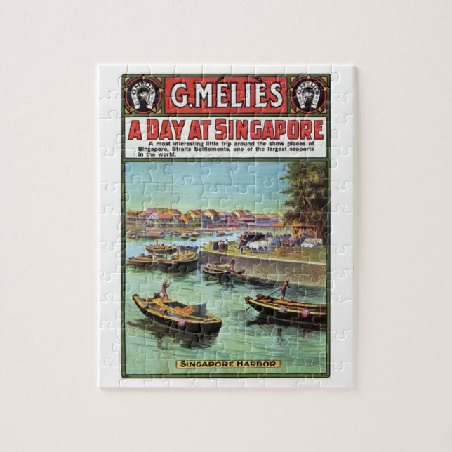 Puzzle Singapur Vintage Reise (Vertical)