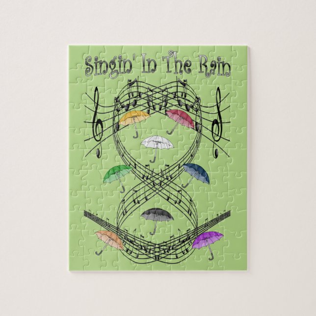 Puzzle ~ Singin de los paraguas' en el ~ de la escala (Vertical)
