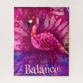 Puzzle Singular Resumen Flamingo Rosa Personalizado
