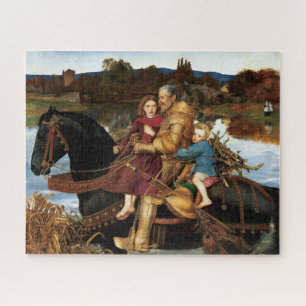 Puzzle Sir Isumbras en el Ford c. 1857 por John Millais