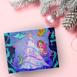 Puzzle Sirena Celebrando Navidades En Cueva Marítima