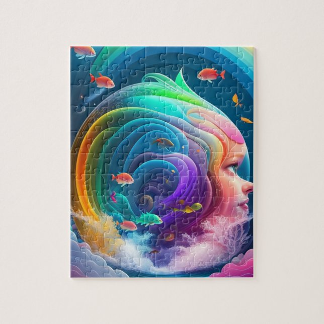 Puzzle Sirena colorida (Vertical)