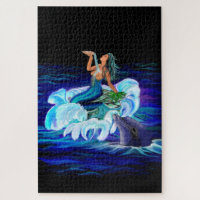 Sirena con delfín