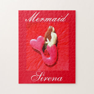 Puzzle sirena de cola roja