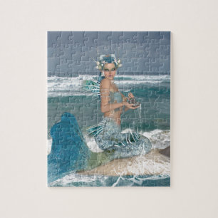 Puzzle Sirena en roca