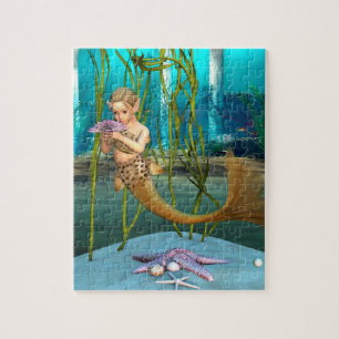 Puzzle Sirena joven fantasía submarina para niños